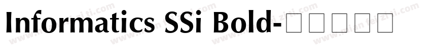 Informatics SSi Bold字体转换